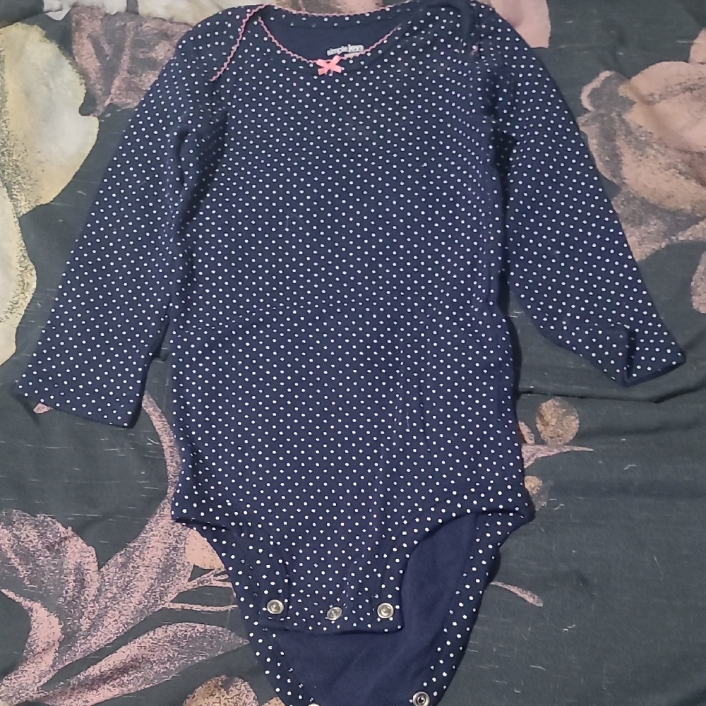 Carter's Navy Blue Polka Dot Bodysuit